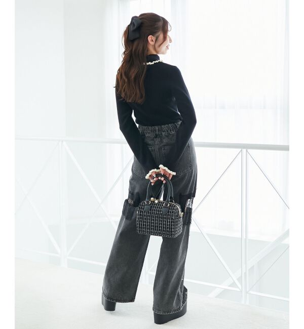  「プチフリルタートルニット」|ニット・セーター|