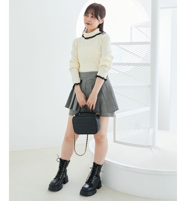  「プチフリルタートルニット」|ニット・セーター|