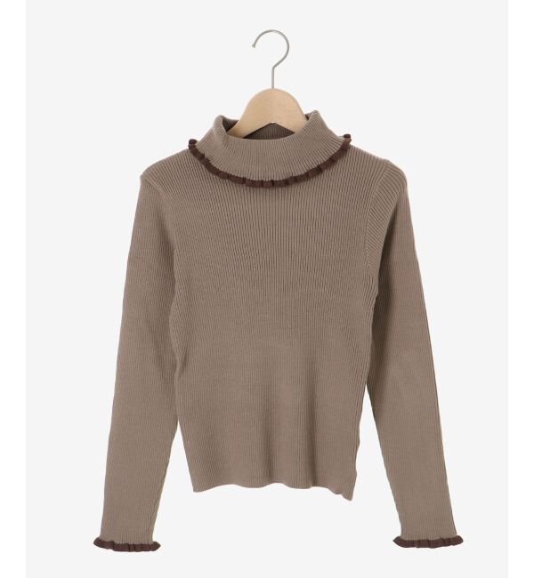  「プチフリルタートルニット」|ニット・セーター|