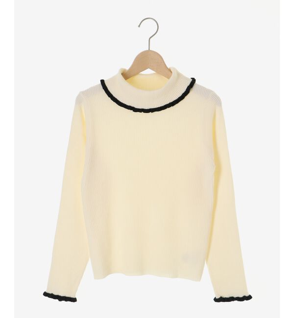  「プチフリルタートルニット」|ニット・セーター|