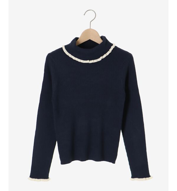  「プチフリルタートルニット」|ニット・セーター|