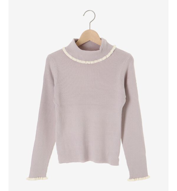  「プチフリルタートルニット」|ニット・セーター|