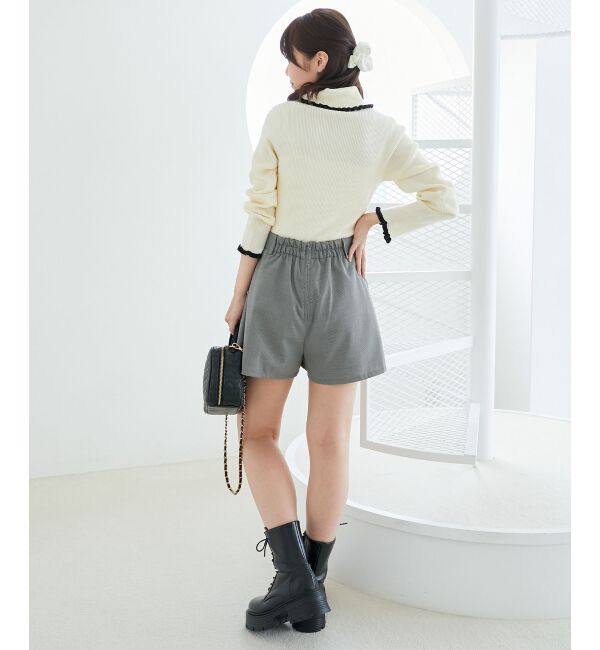  「プチフリルタートルニット」|ニット・セーター|