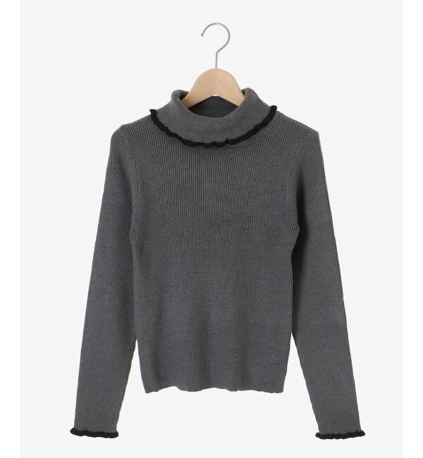  「プチフリルタートルニット」|ニット・セーター|