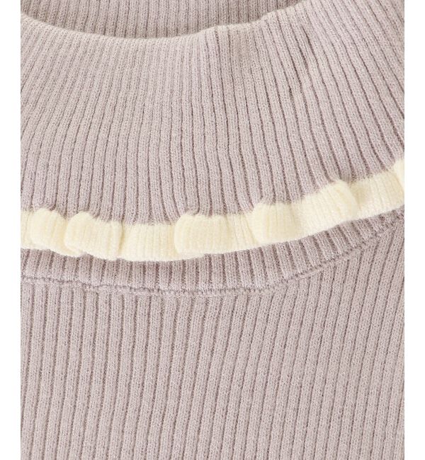  「プチフリルタートルニット」|ニット・セーター|