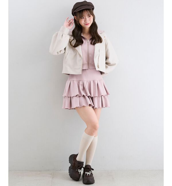  「&infin;キラキララインストーンショートパーカー」|パーカー|