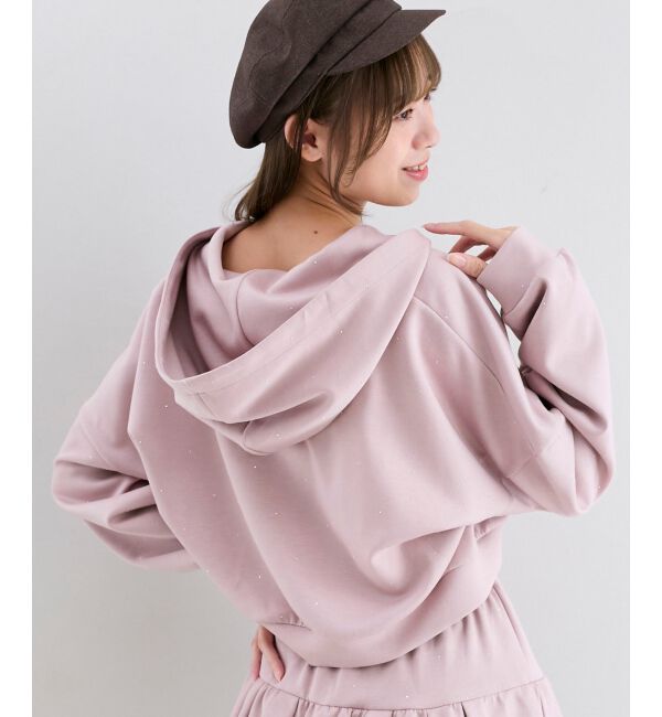  「&infin;キラキララインストーンショートパーカー」|パーカー|