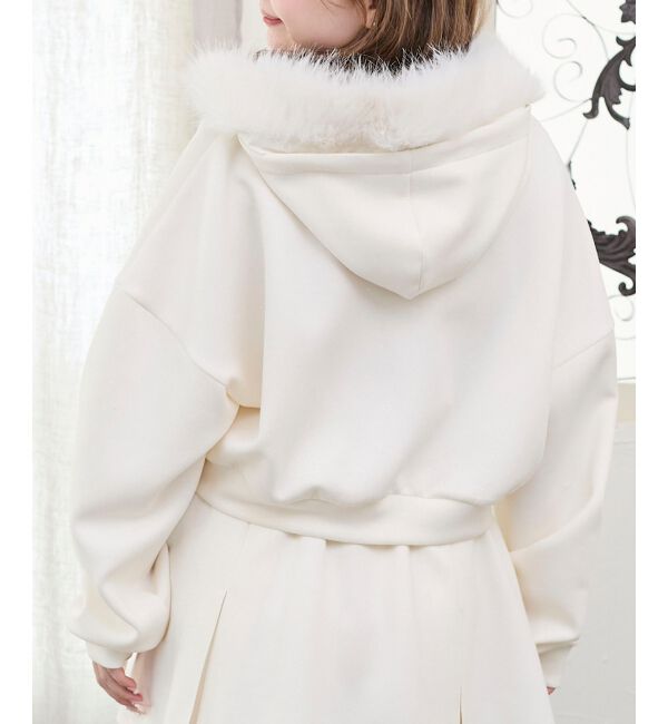  「2wayフェイクファーラメパーカー」|パーカー|