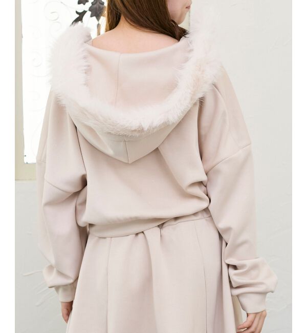  「2wayフェイクファーラメパーカー」|パーカー|