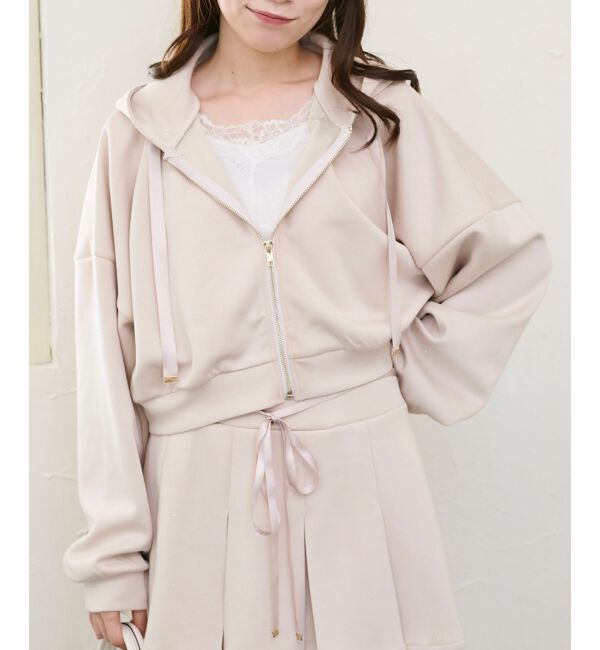  「2wayフェイクファーラメパーカー」|パーカー|