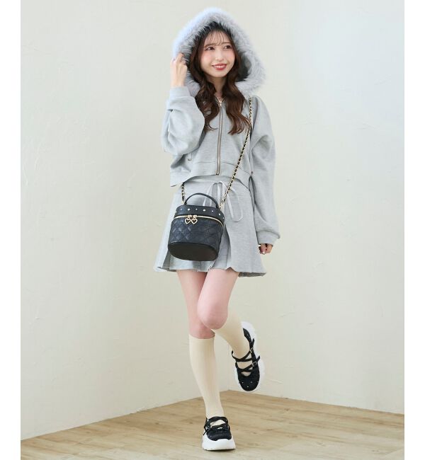  「2wayフェイクファーラメパーカー」|パーカー|