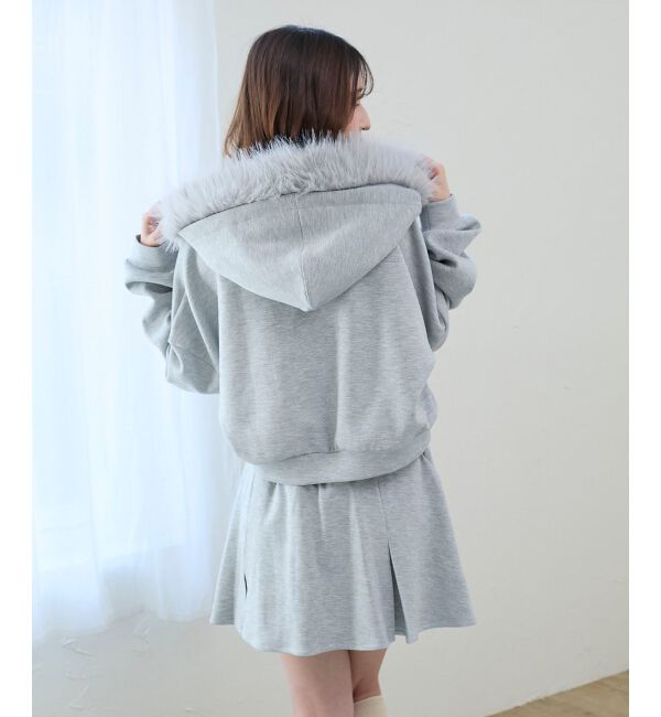  「2wayフェイクファーラメパーカー」|パーカー|