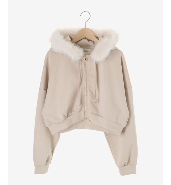  「2wayフェイクファーラメパーカー」|パーカー|