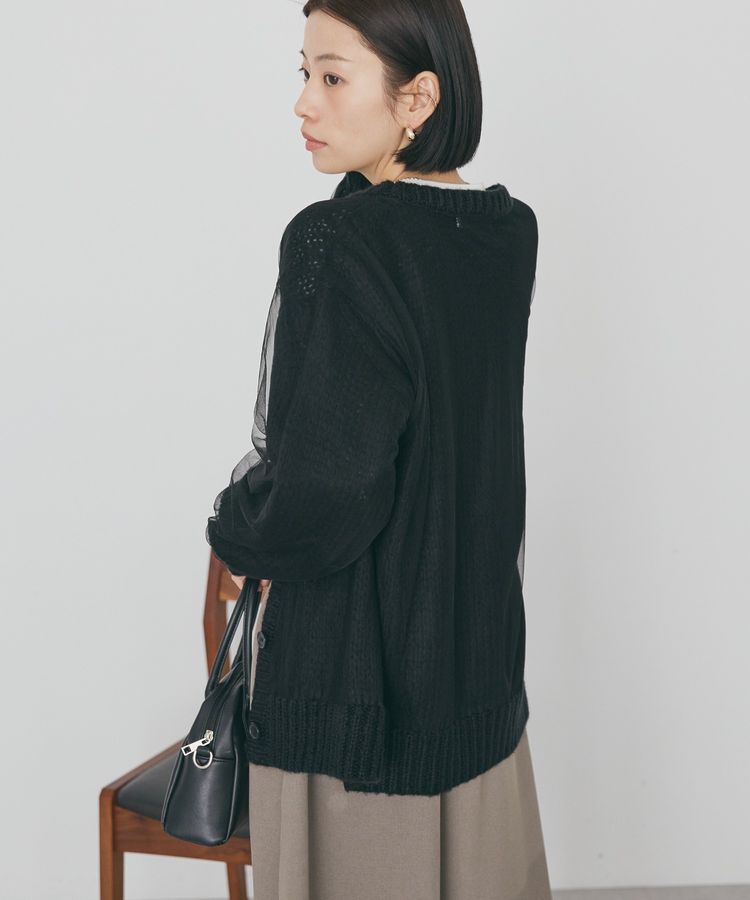 AMERICAN HOLIC「チュールレイヤードカーディガン」|カーディガン|