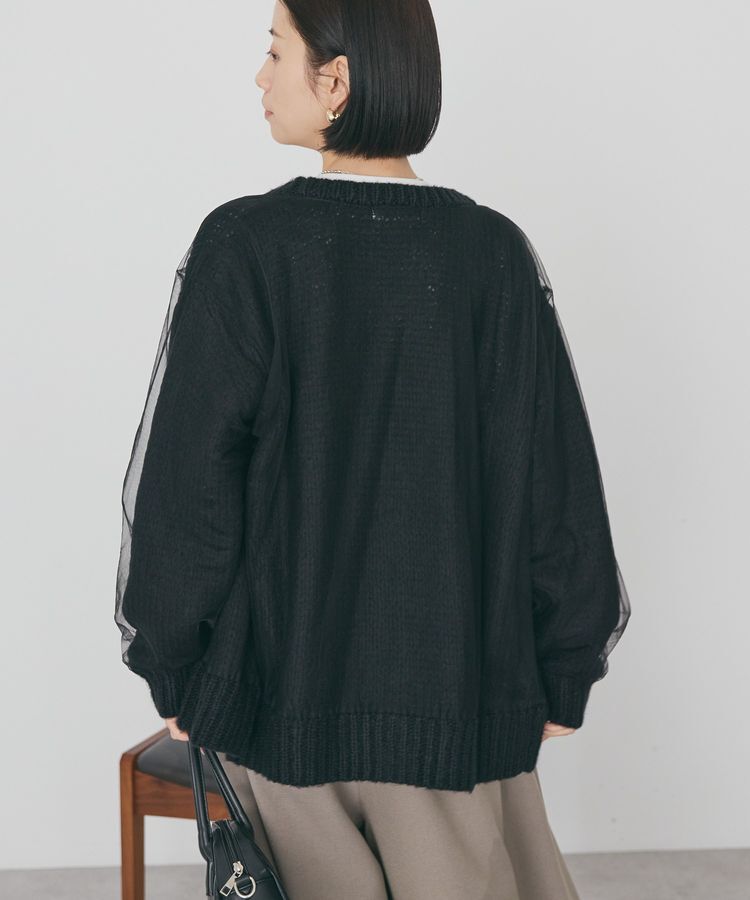 AMERICAN HOLIC「チュールレイヤードカーディガン」|カーディガン|