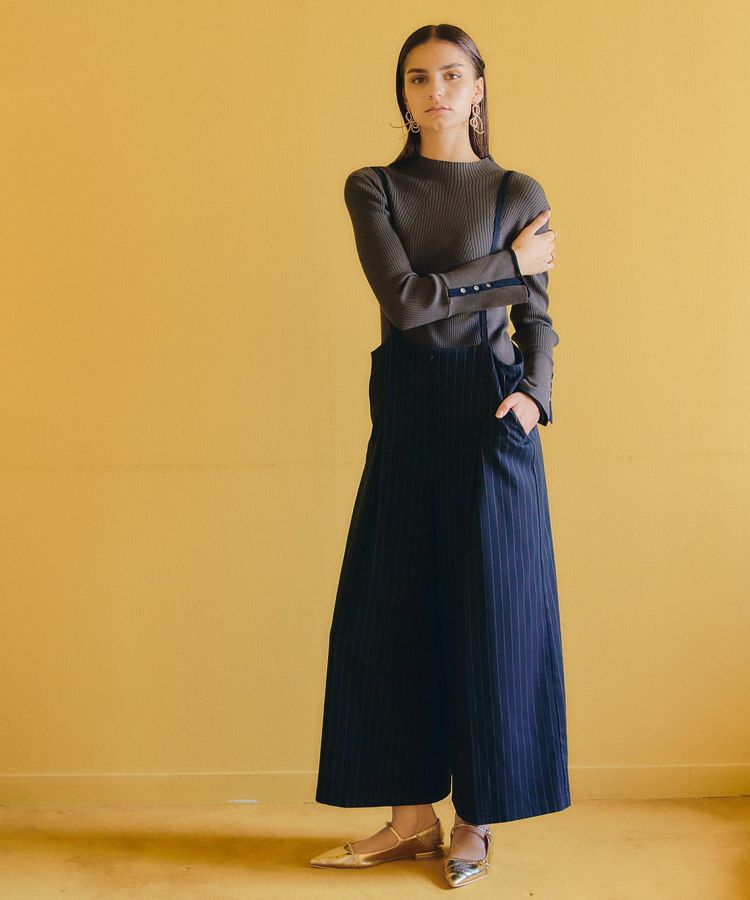 YECCA VECCA「ストライプ柄ストラップハイウエストパンツ」|その他|