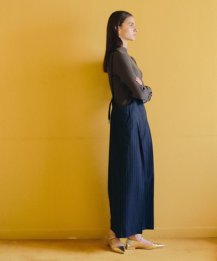 YECCA VECCA「ストライプ柄ストラップハイウエストパンツ」|その他|