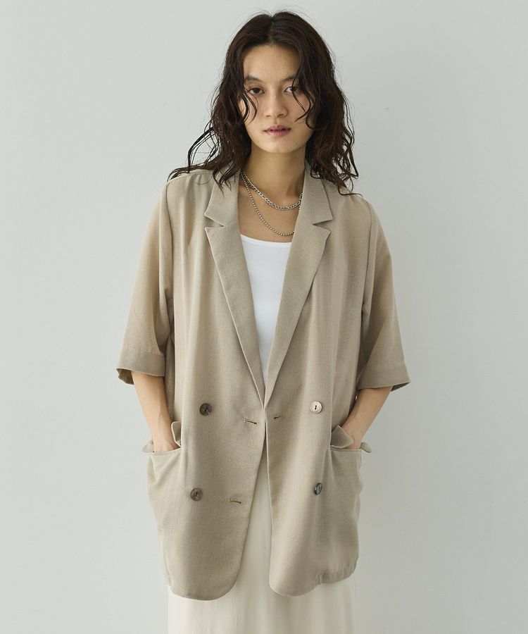 GARAGE OF GOOD CLOTHING「シアーメッシュハーフスリーブジャケット」|テーラードジャケット|