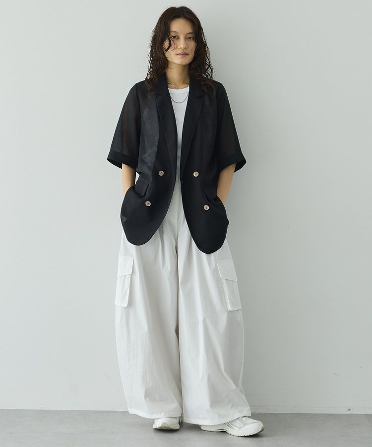 GARAGE OF GOOD CLOTHING「シアーメッシュハーフスリーブジャケット」|テーラードジャケット|