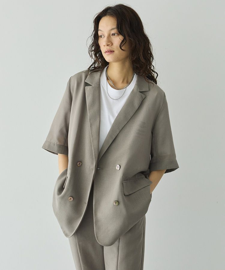 GARAGE OF GOOD CLOTHING「シアーメッシュハーフスリーブジャケット」|テーラードジャケット|