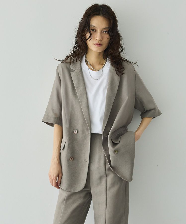 GARAGE OF GOOD CLOTHING「シアーメッシュハーフスリーブジャケット」|テーラードジャケット|