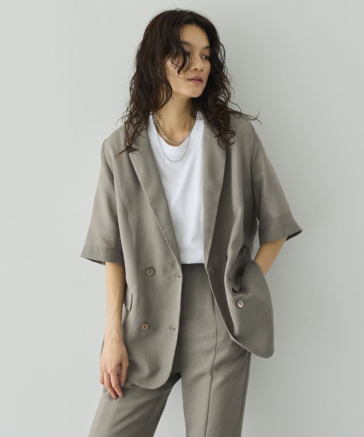 GARAGE OF GOOD CLOTHING「シアーメッシュハーフスリーブジャケット」|テーラードジャケット|