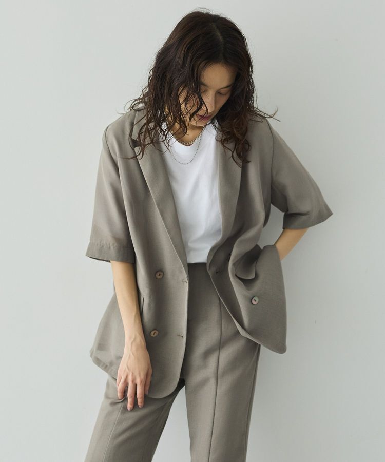 GARAGE OF GOOD CLOTHING「シアーメッシュハーフスリーブジャケット」|テーラードジャケット|