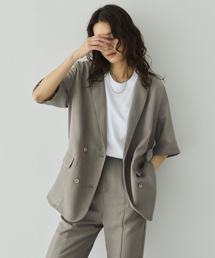 GARAGE OF GOOD CLOTHING「シアーメッシュハーフスリーブジャケット」|テーラードジャケット|