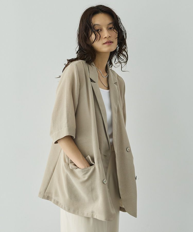 GARAGE OF GOOD CLOTHING「シアーメッシュハーフスリーブジャケット」|テーラードジャケット|