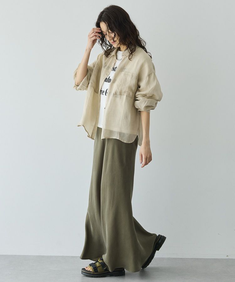 GARAGE OF GOOD CLOTHING「【日本製】キュプラフィブリルバイアスロングスカート」|スカート|