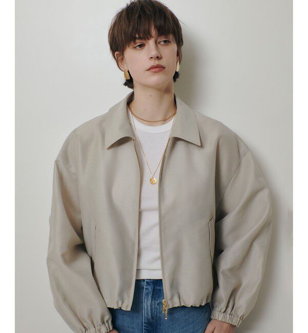 allureville「オーガンジーステンカラーブルゾン」|ブルゾン・スタジャン|