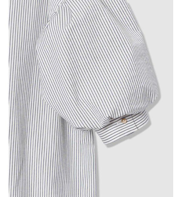 allureville「サッカーストライプパフスリーブブラウス」|シャツ・ブラウス|