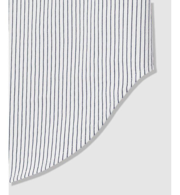 allureville「サッカーストライプパフスリーブブラウス」|シャツ・ブラウス|