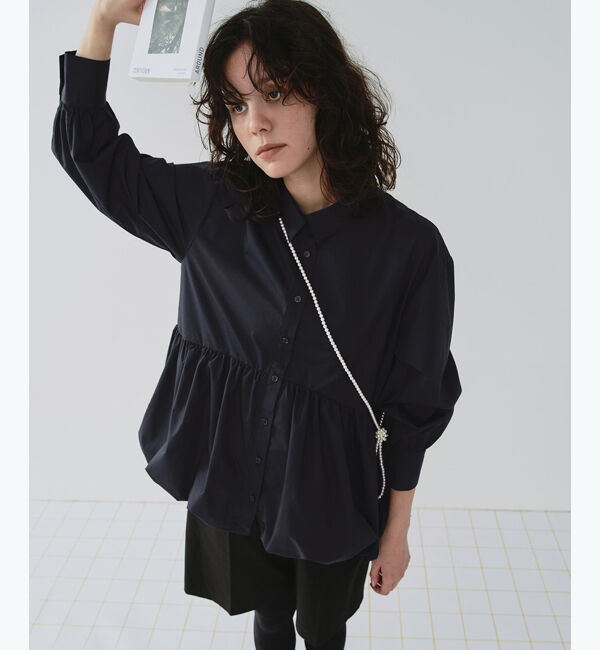 titivate「襟付ヘムバルーンシャツ」|シャツ・ブラウス|