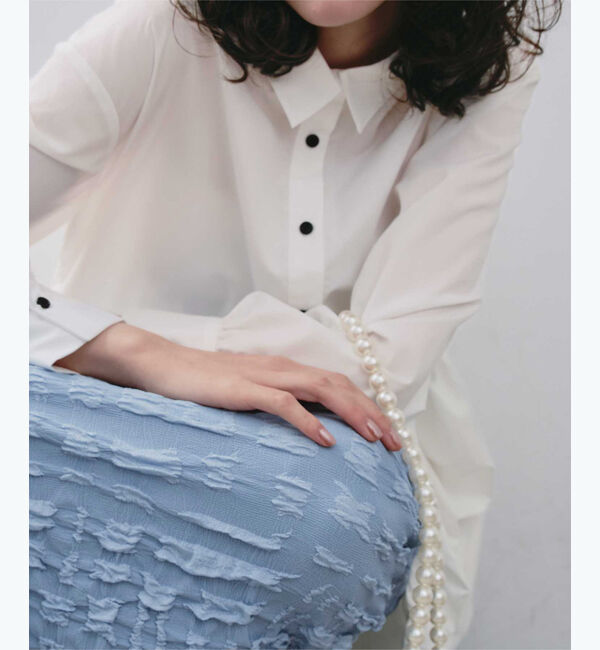 titivate「襟付ヘムバルーンシャツ」|シャツ・ブラウス|