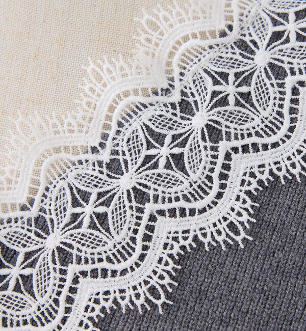  「レースボウタイニットセットアップ」|ワンピース|