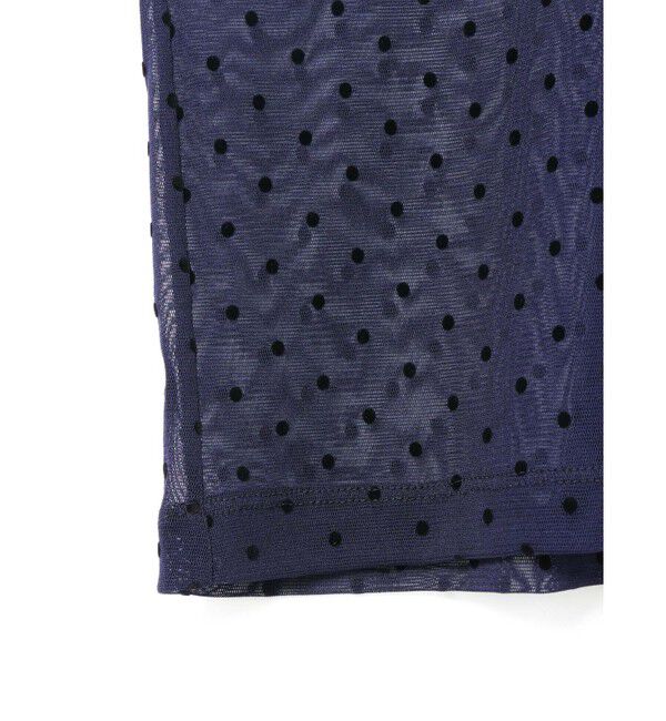 mizuiro ind「mizuiro ind メッシュドットハイネックプルオーバー」|Tシャツ・カットソー|