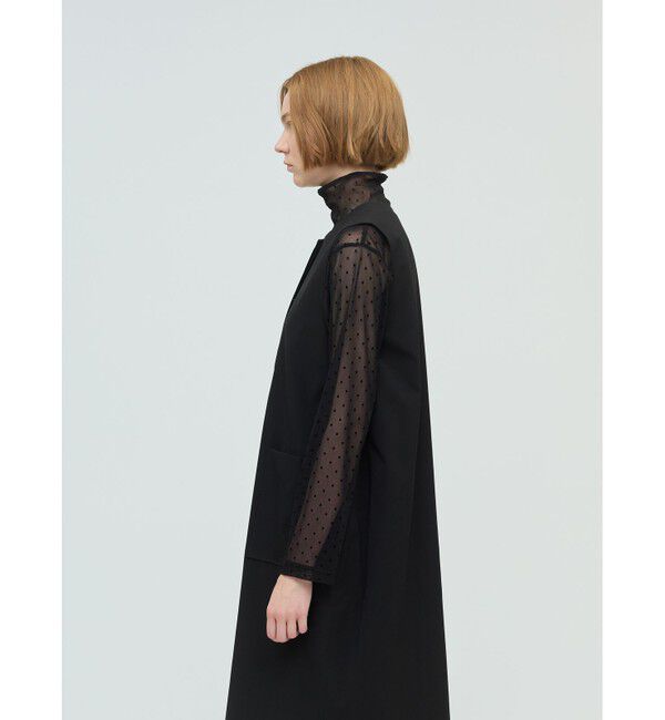 mizuiro ind「mizuiro ind メッシュドットハイネックプルオーバー」|Tシャツ・カットソー|