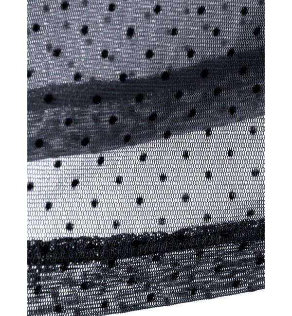 mizuiro ind「mizuiro ind メッシュドットハイネックプルオーバー」|Tシャツ・カットソー|