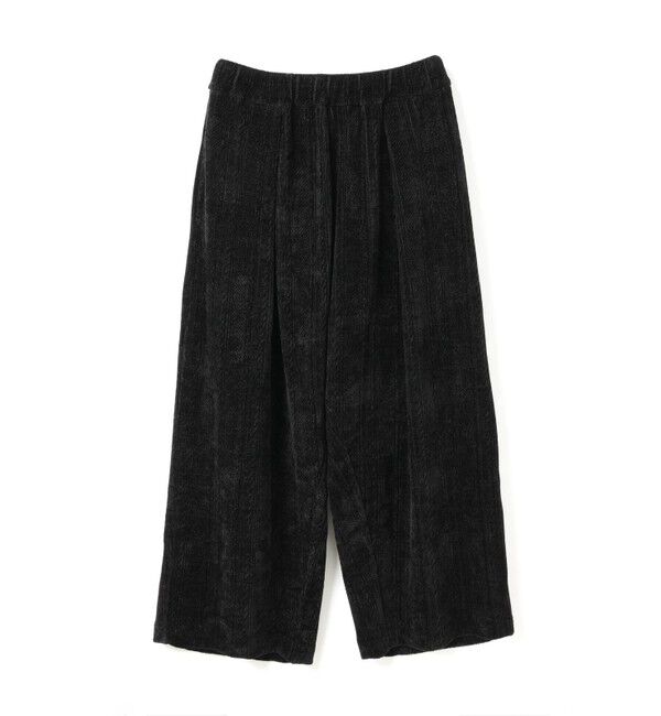 mizuiro ind「mizuiro ind ベロアジャカードタックパンツ」|その他|アランブラックA