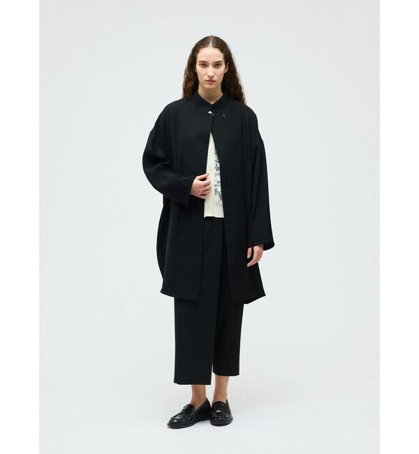 mizuiro ind「mizuiro ind メッシュ刺繍クルーカーディガン」|カーディガン|