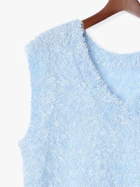 Te chichi TERRASSE「前後2WAYラメシャギーベスト《2025spring catalog item》」|ニット・セーター|