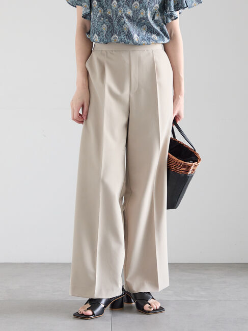 Te chichi「ダブルクロスイージーワイドパンツ」|その他|ベージュ