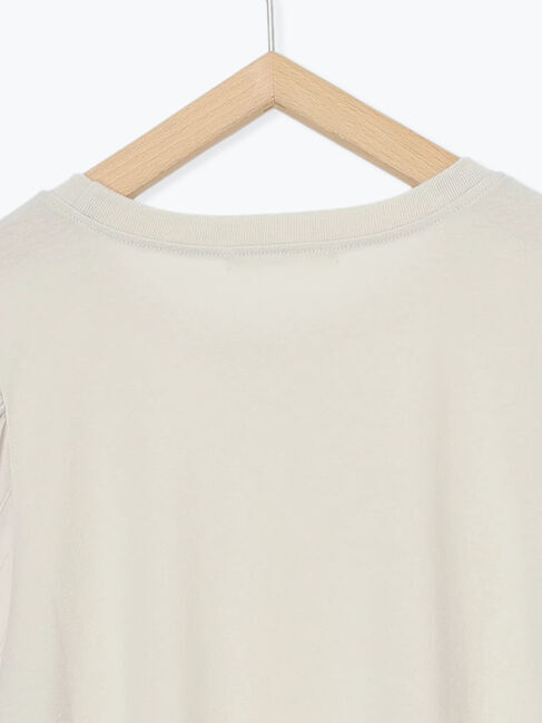 Samansa Mos2 blue「袖ボリュームTシャツ」|Tシャツ・カットソー|