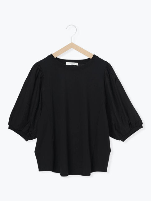 Samansa Mos2 blue「袖ボリュームTシャツ」|Tシャツ・カットソー|