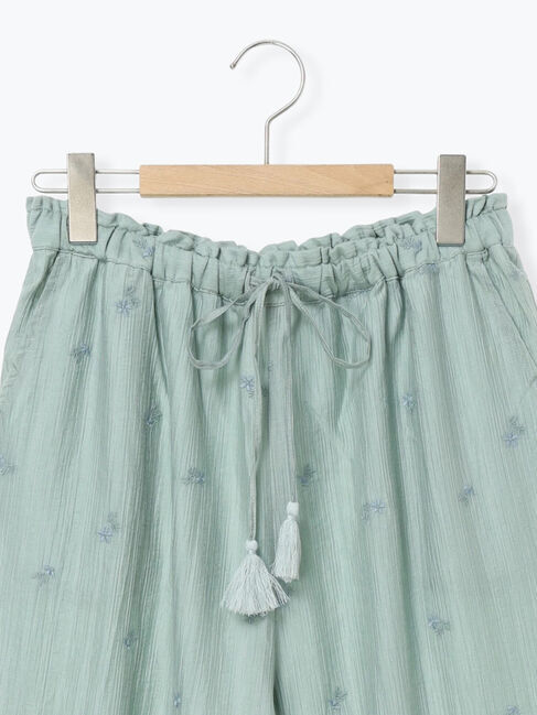 Samansa Mos2「シアー楊柳刺繍イージーパンツ」|その他|