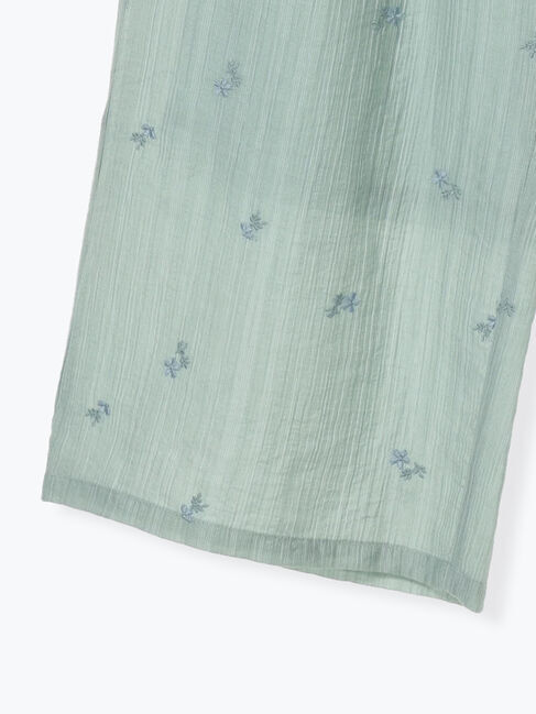 Samansa Mos2「シアー楊柳刺繍イージーパンツ」|その他|