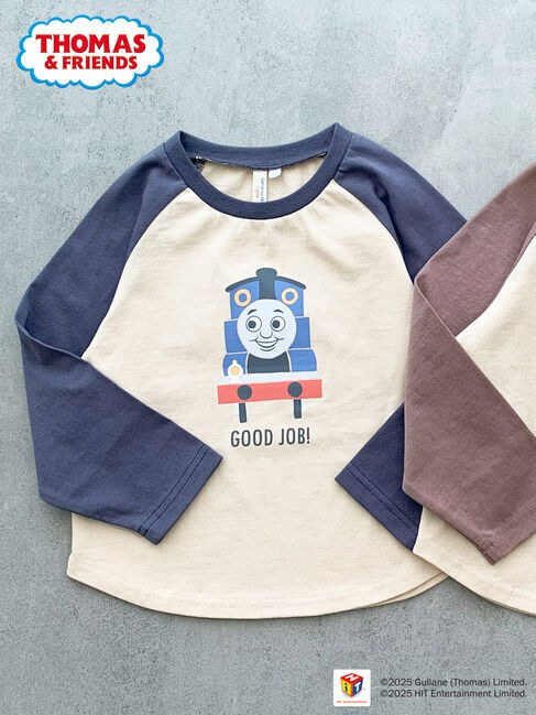 Samansa Mos2 Lagom「【きかんしゃトーマス】ラグランロンT」|Tシャツ・カットソー|