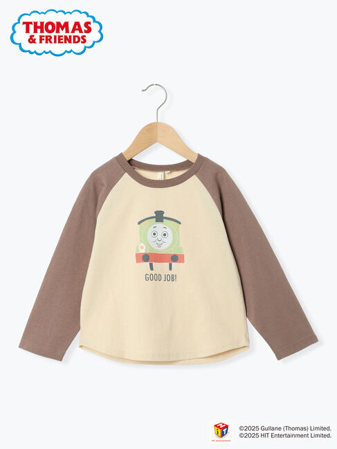 Samansa Mos2 Lagom「【きかんしゃトーマス】ラグランロンT」|Tシャツ・カットソー|