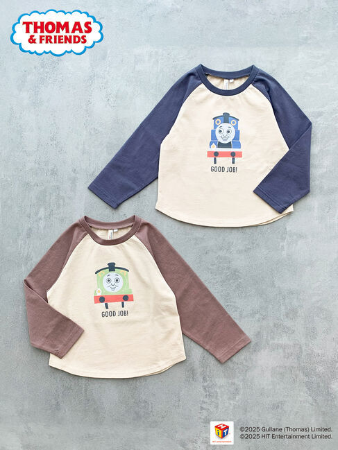 Samansa Mos2 Lagom「【きかんしゃトーマス】ラグランロンT」|Tシャツ・カットソー|